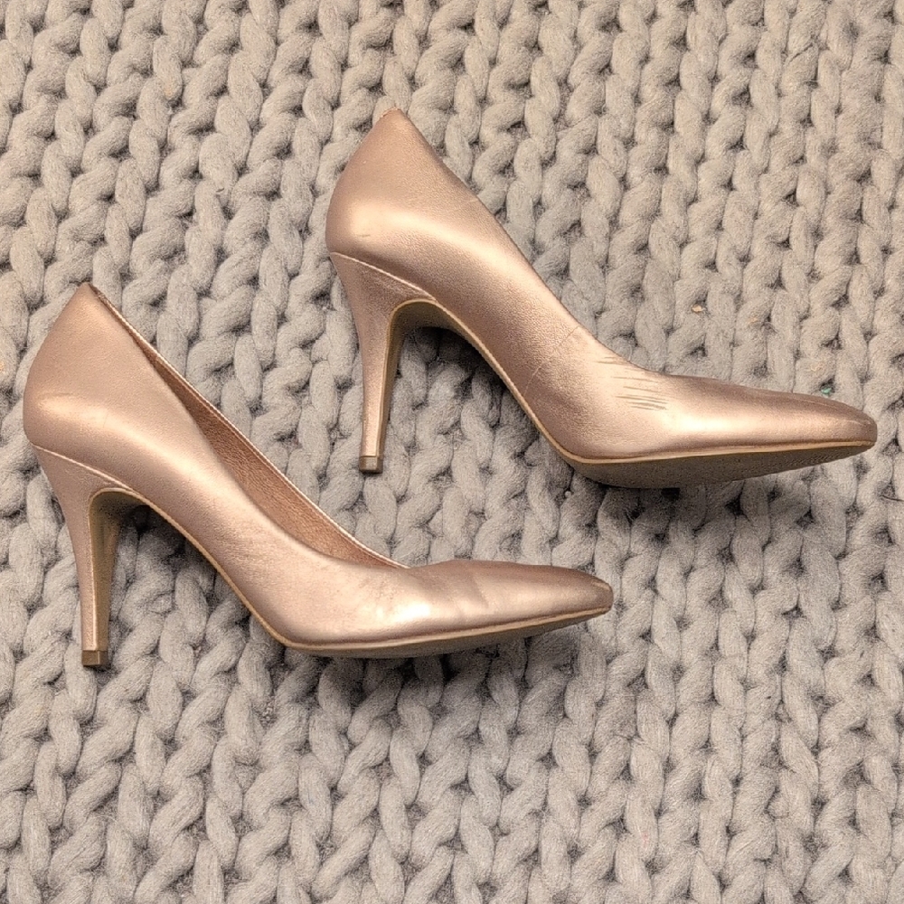 Corso Como Bronze Metallic Pointed-Toe Pumps | 3” Heel | Size 9.5